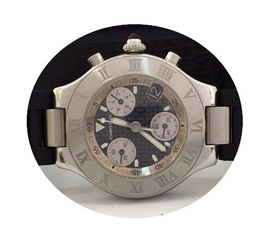 Cartier Chronoscaph Must 21 Black Dial I...