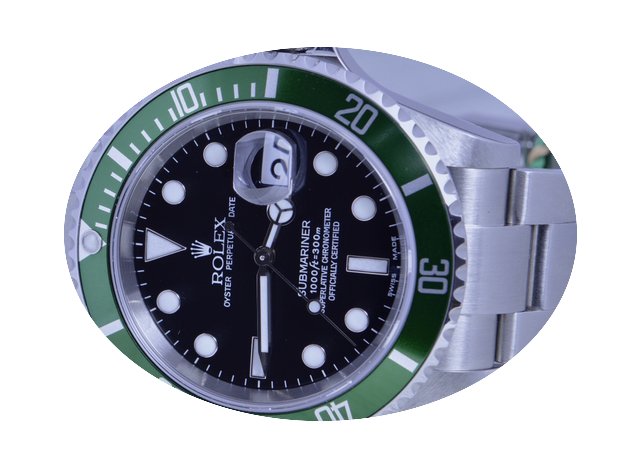 Rolex Submariner 16610 LV F17 NOS Fat Fo...