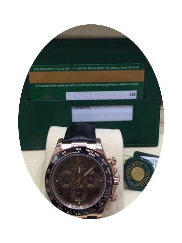 Rolex Daytona Rose Gold Ceramic Bezel an...