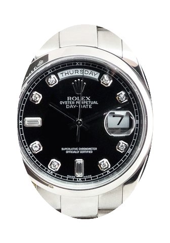Rolex Day-Date 36 118209-BLKDDO Black Di...