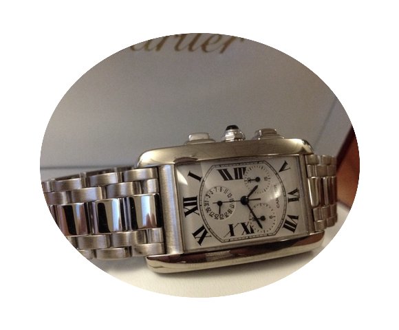 Cartier Tank Americaine Chrono Large Whi...