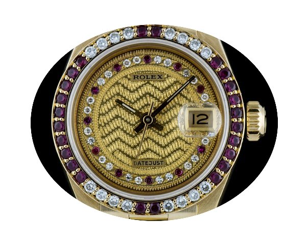 Rolex 18k Y/G O/P Rare Decorated String ...