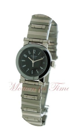 Movado Vizio Ladies, Black Dial - Stainl...