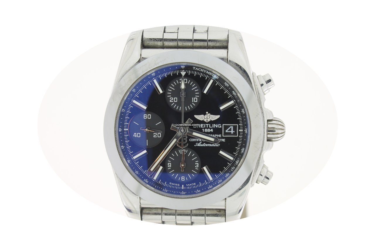 Breitling Chronomat Steel 38mm BlackDial...
