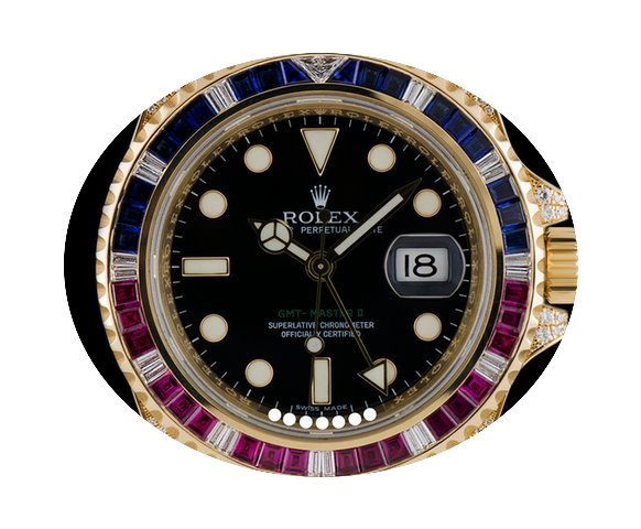 Rolex 18k Y/G Sapphire Ruby & Diamon...