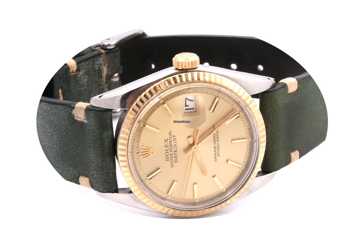 Rolex Datejust w/ Champagne Stick Dial O...