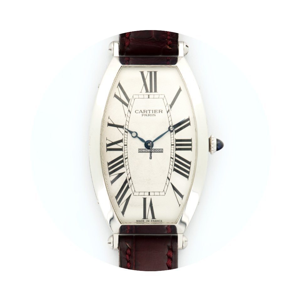 Cartier Platinum Tonneau Mechanique Watc...