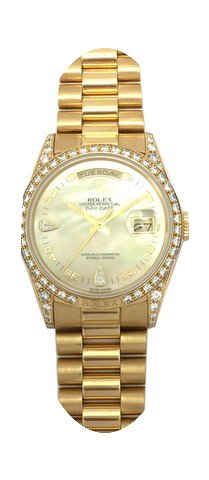 Rolex 18k Day-Date with Factory-Set Diam...