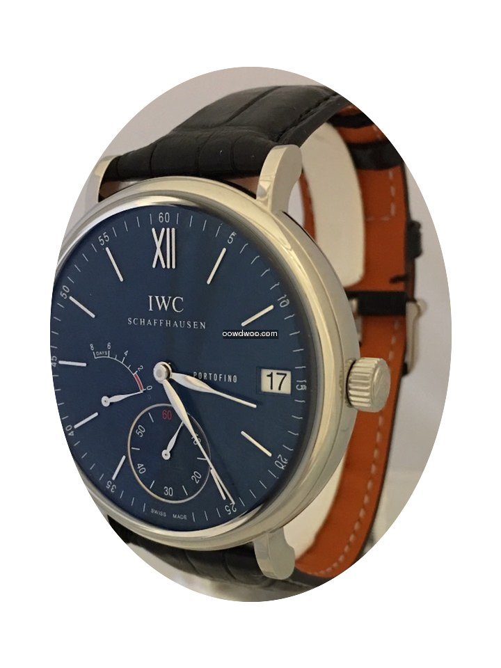 IWC Portofino Hand-Wound Blue Dial...