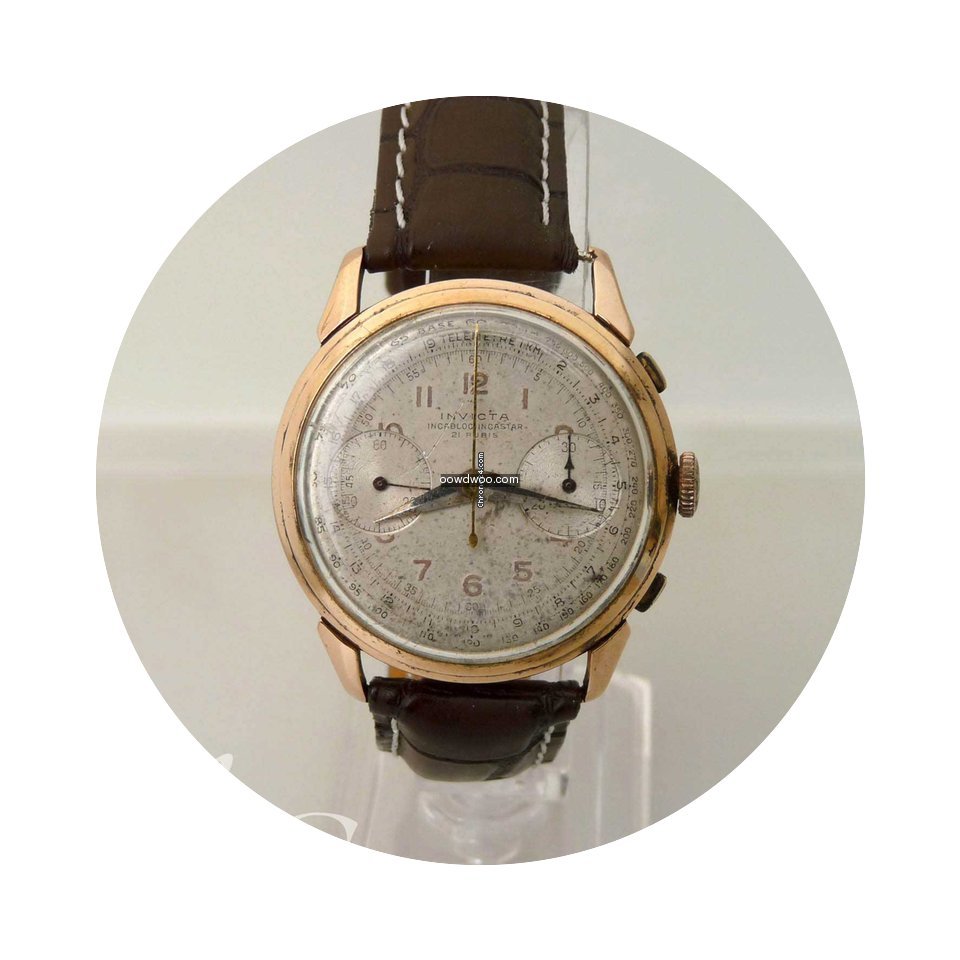 Invicta Chronograph Column Wheel 18K Gol...