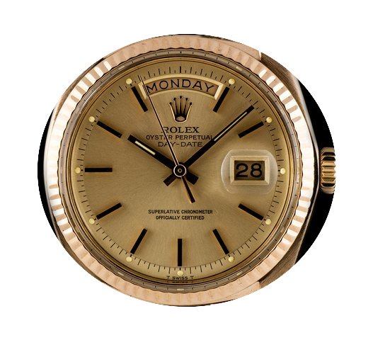 Rolex 18k Rose Gold O/P Rose Baton Dial ...