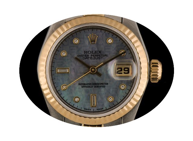 Rolex S/G O/P Black MOP Jubilee Diamond ...