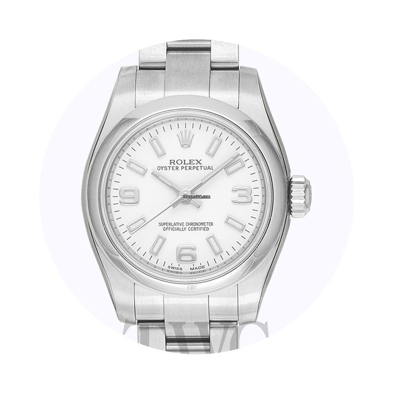 Rolex Lady Oyster Perpetual White/Steel ...