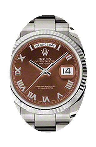 Rolex Day-Date 36 118239-BRNRFO Chocolat...