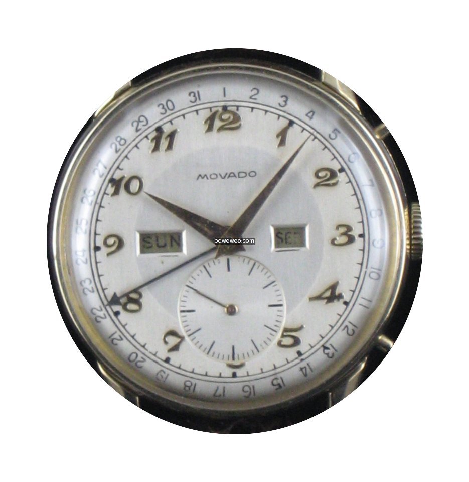 Movado Triple Calendar Steel Laminate Ma...