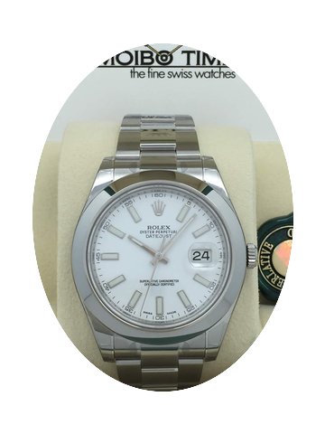 Rolex Datejust II White Index Dial Smoot...