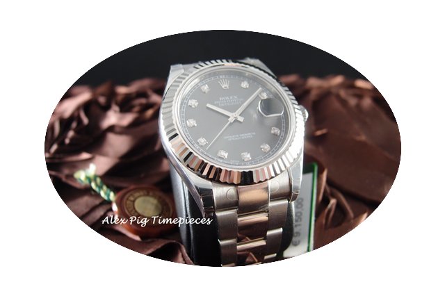 Rolex 116334G Datejust II Rhodium Diamon...