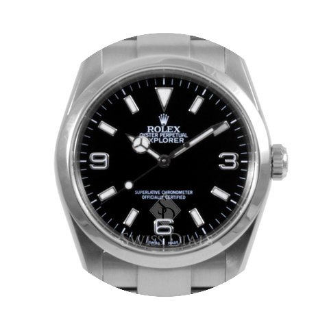 Rolex Explorer Stainless Steel Black Ind...