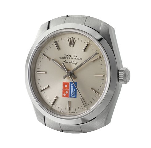 Rolex Air-King Stainless Steel Domino's ...