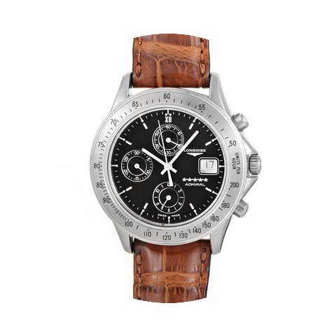 Longines Admiral Mens Stainless Steel Qu...