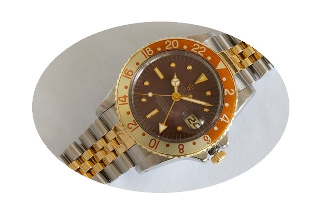 Rolex GMT Master 1675 Tiger Eye Brown Ni...