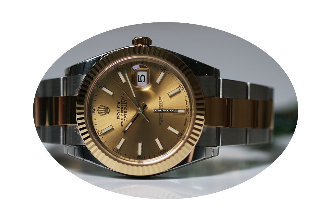 Rolex datejust new model Champagne dial ...
