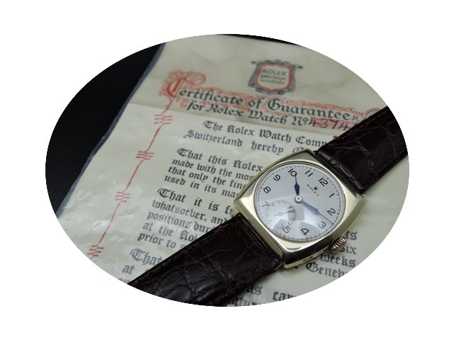 Rolex 9K Yellow Gold Tonneau Case with O...