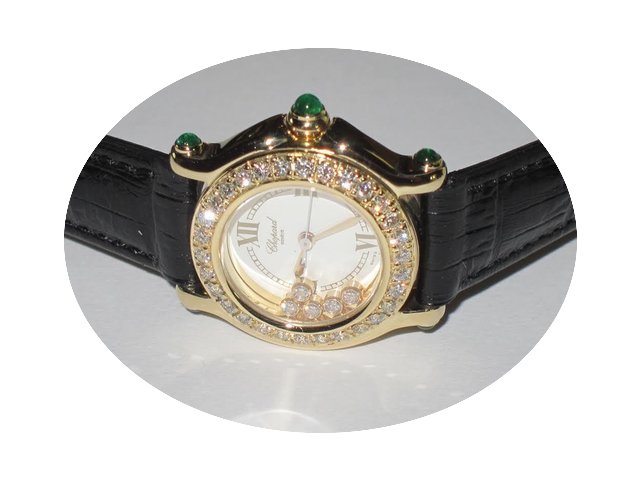 Chopard Happy Sport 18K Solid Gold Diamo...