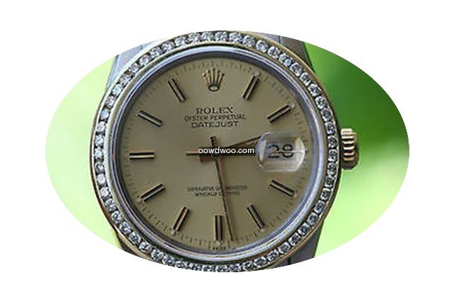 Rolex 2tone Mens 36mm Datejust 18k Yello...