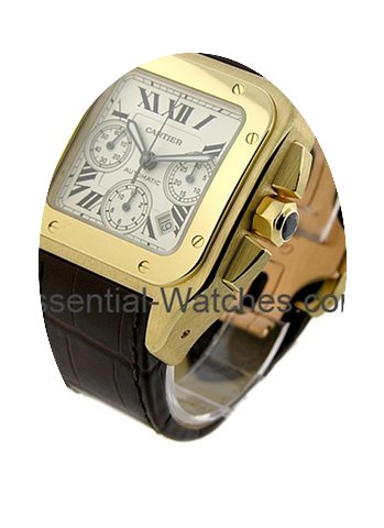 Cartier Santos 100 Chronograph in Yellow...