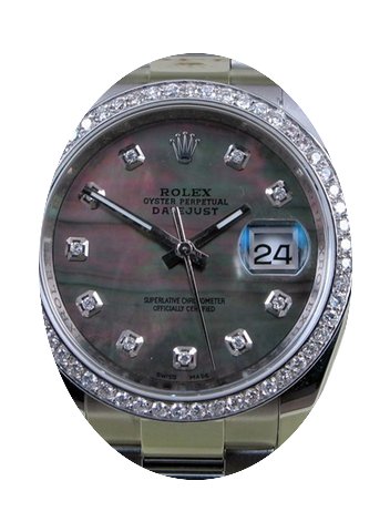 Rolex Datejust 116200 Diamond Dark Mothe...
