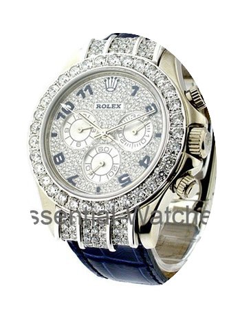Rolex Used Custom Daytona with Pave Diam...