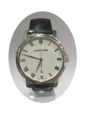 Chopard Classique 18k white gold leather...