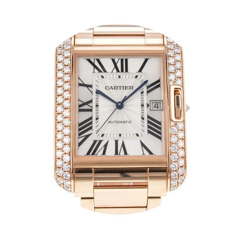 Cartier Tank Anglaise Xl 18k Rose Gold M...