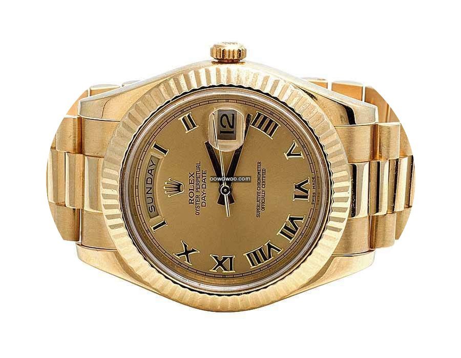 Rolex Mens Rolex Day-Date II 18k Yellow ...