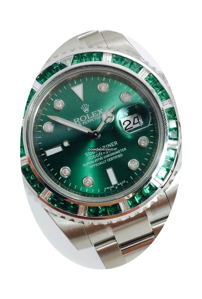 Rolex Submariner Hulk Brillanten Baguett...