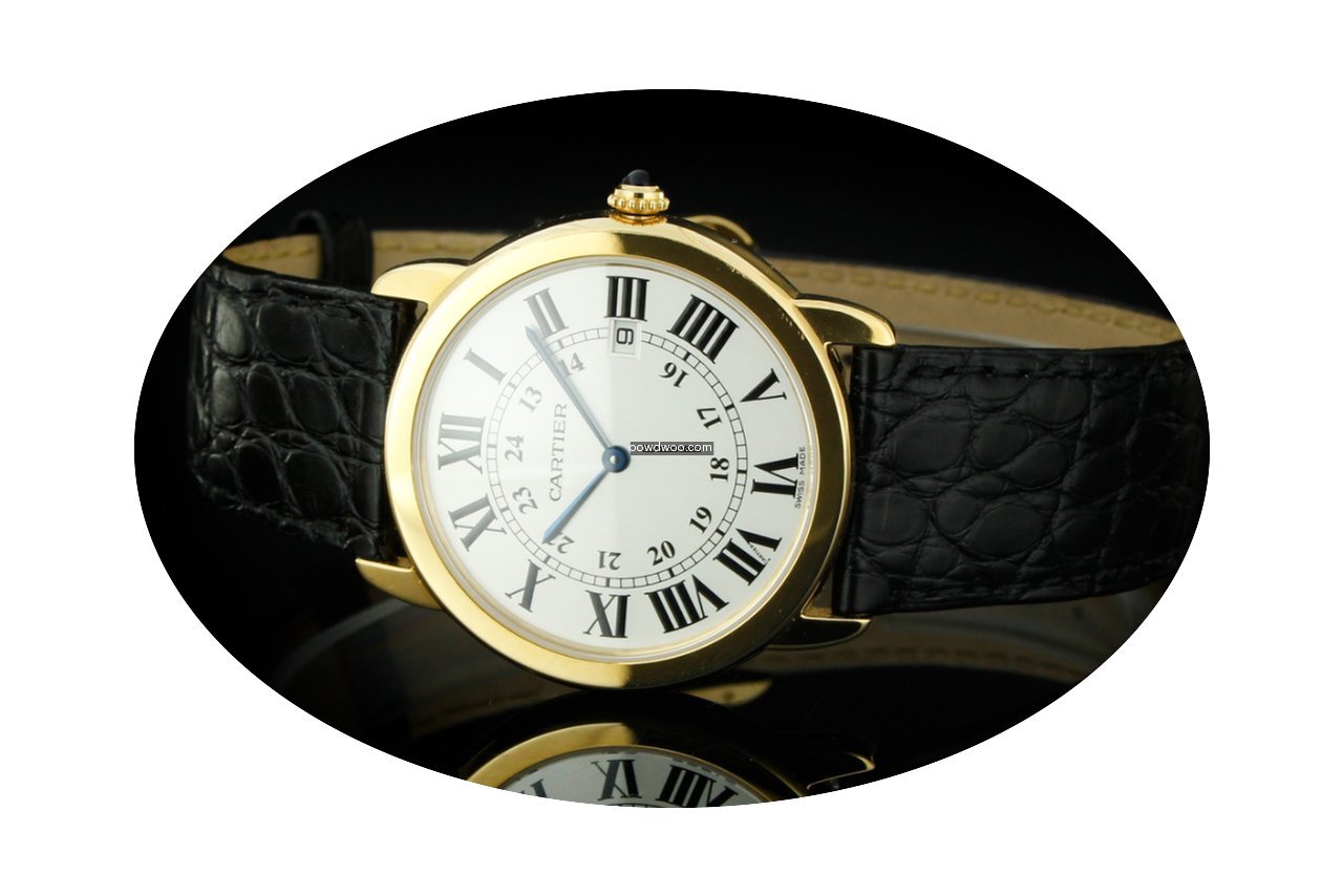 Cartier Louis Ronde (36mm) mit silbernem...