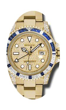 Rolex GMT Master ii 18K Solid Gold Diamo...
