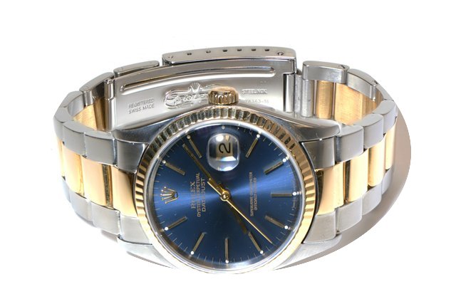 Rolex Datejust 16203 Royal Blue Stick Di...