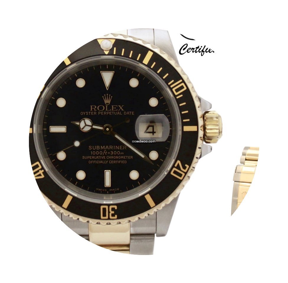Rolex Submariner Automatic Black 18K Gol...
