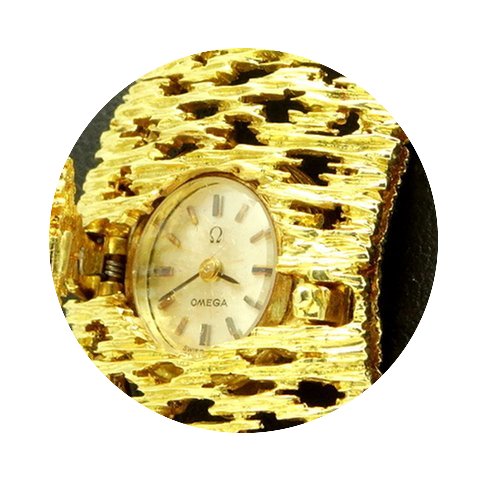 Omega Vintage lady jewelery watch, 18 kt...