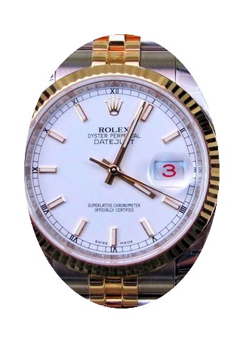 Rolex Datejust 36 116233-WHTSFJ White In...