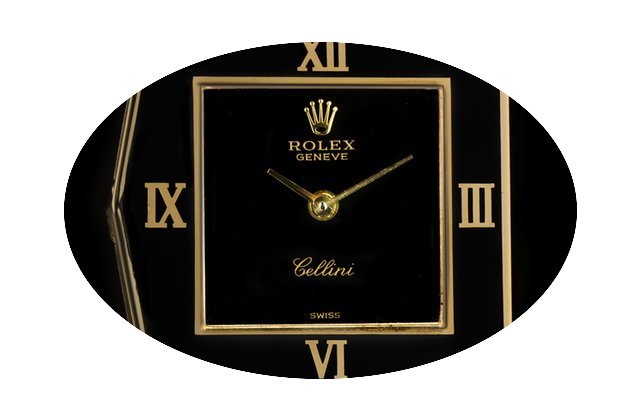 Rolex 18k Y/G Rare Onyx Left Handed King...