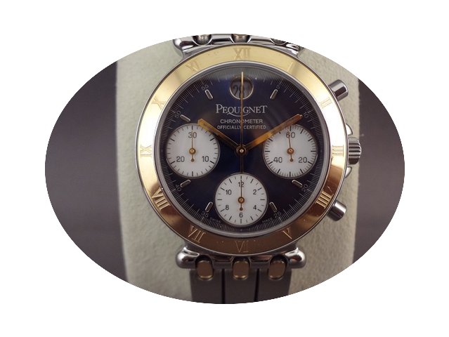 Pequignet Moorea Chrono steel/gold 38mm...