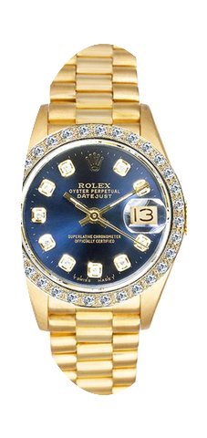 Rolex Women's President Yellow Gold Cust...