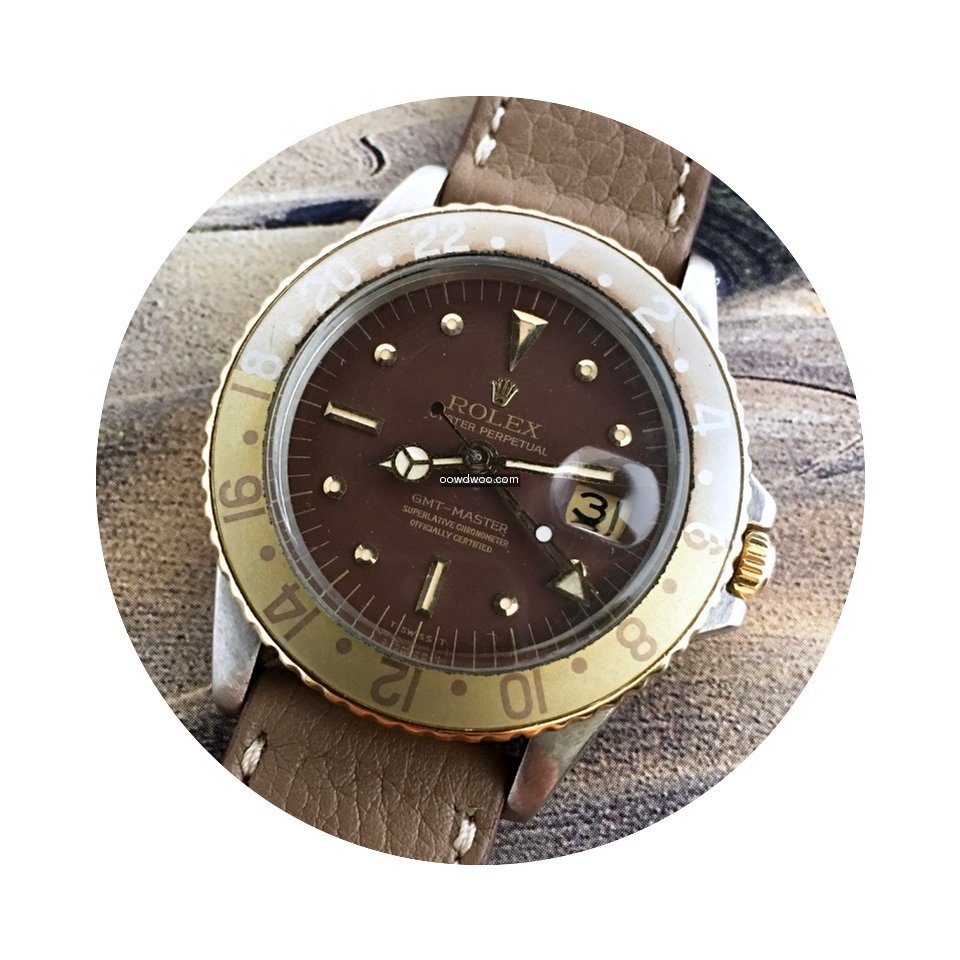 Rolex GMT-Master 1675/3 Nipple Bordeaux...