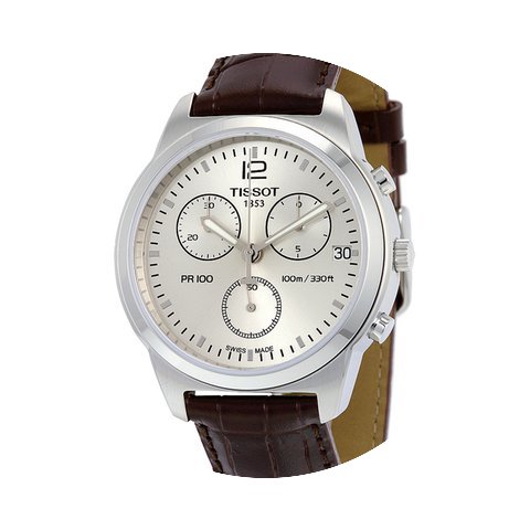 Tissot PR100 Chronograph Silver Dial Bro...