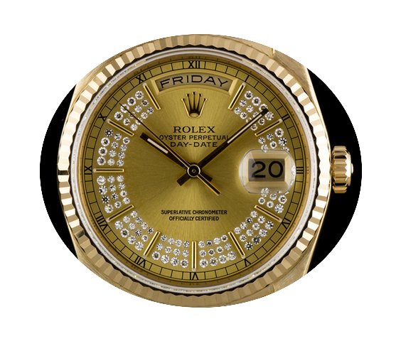 Rolex 18k Y/G Rare Myriad Diamond Dial D...