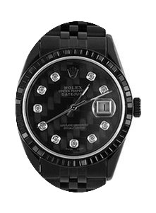 Rolex Used Oyster Perpetual DateJust Bla...
