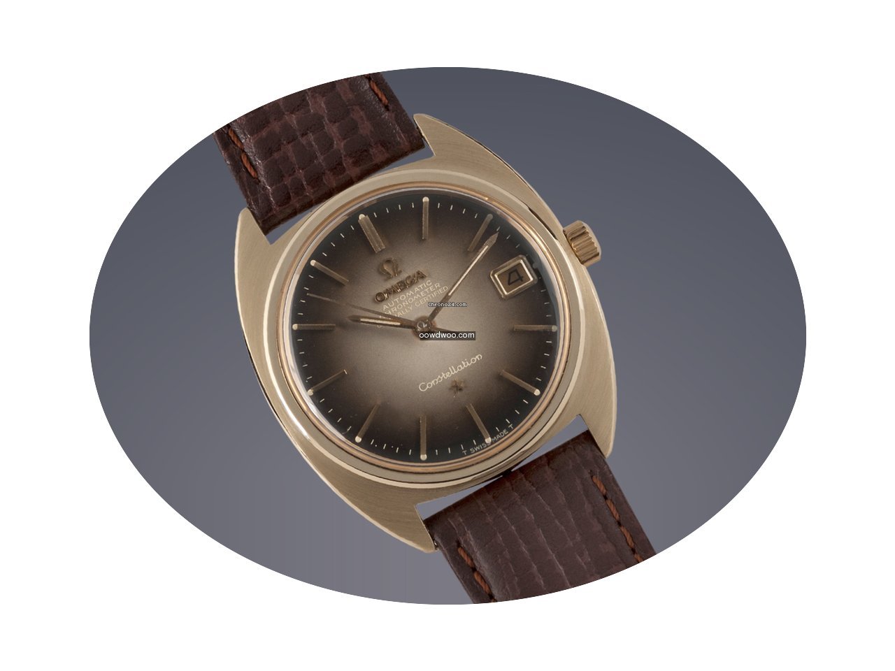 Omega Constellation 'C-Shape' gold cappe...